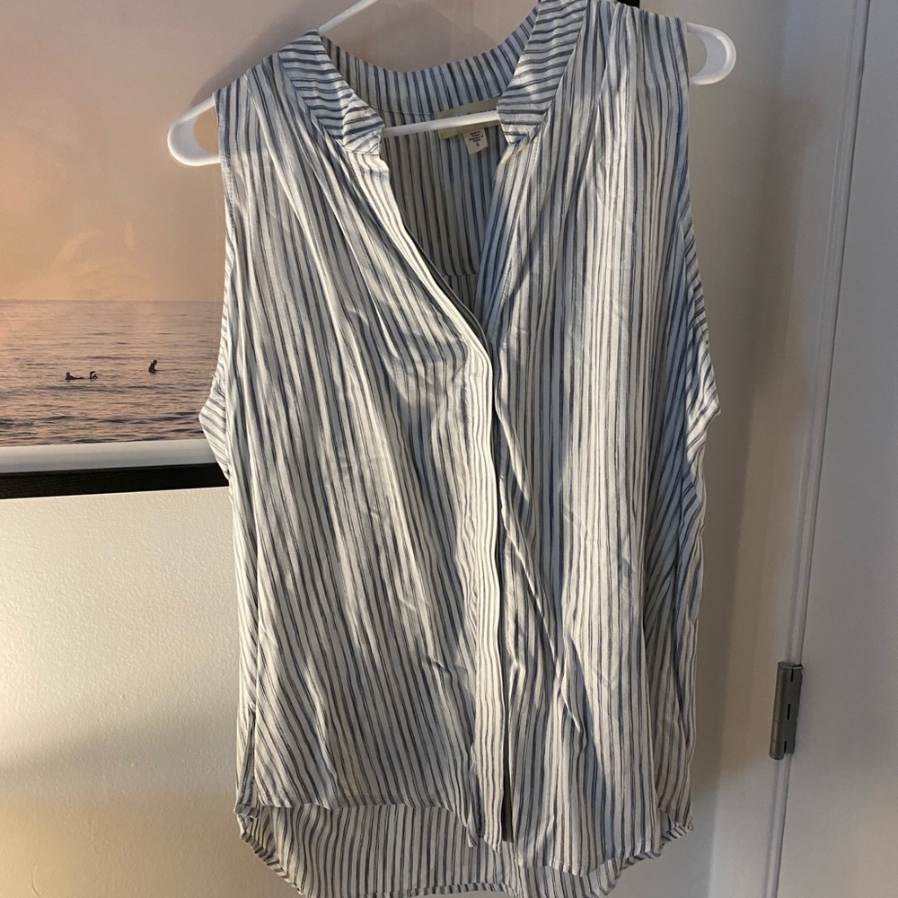 Anthropologie Striped Tank Blouse